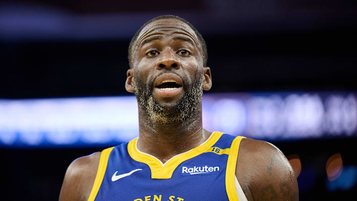 Dec 28, 2024; San Francisco, California, USA; Golden State Warriors forward Draymond Green (23) during the third quarter of the game against the Phoenix Suns at Chase Center. Mandatory Credit: Robert Edwards-Imagn Images
