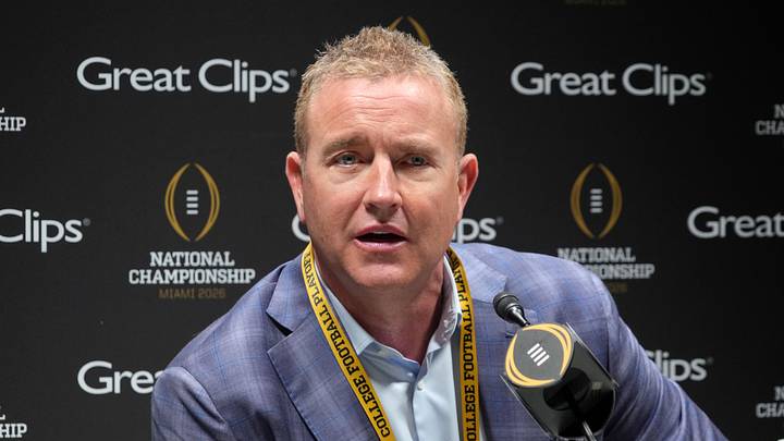 Jan 17, 2026; Miami Beach, Florida, USA; ESPN analyst Kirk Herbstreit at media day for the 2025 College Football Playoff National Championship at Miami Beach Convention Center. Mandatory Credit: Kirby Lee-Imagn Images Jan 17, 2026; Miami Beach, Florida, USA; ESPN analyst Kirk Herbstreit at media day for the 2025 College Football Playoff National Championship at Miami Beach Convention Center. Mandatory Credit: Kirby Lee-Imagn Images