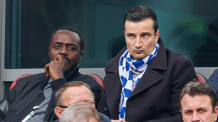 Ben Manga mit Matthias Tillmann beim Auswärtsspiel in Hannover Ben Manga mit Matthias Tillmann beim Auswärtsspiel in Hannover