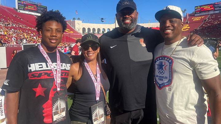 Jaden Walk-Green, left, committed to the UW over the weekend. 