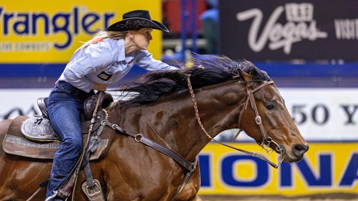 Wenda Johnson at the 2023 Wrangler National Finals Rodeo