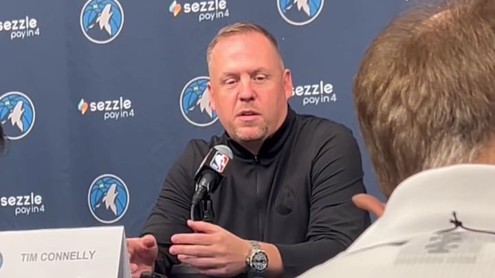 Timberwolves President of Basketball Operations Tim Connelly speaks Sept. 30 ahead of the 2024-25 season starting. Timberwolves President of Basketball Operations Tim Connelly speaks Sept. 30 ahead of the 2024-25 season starting.