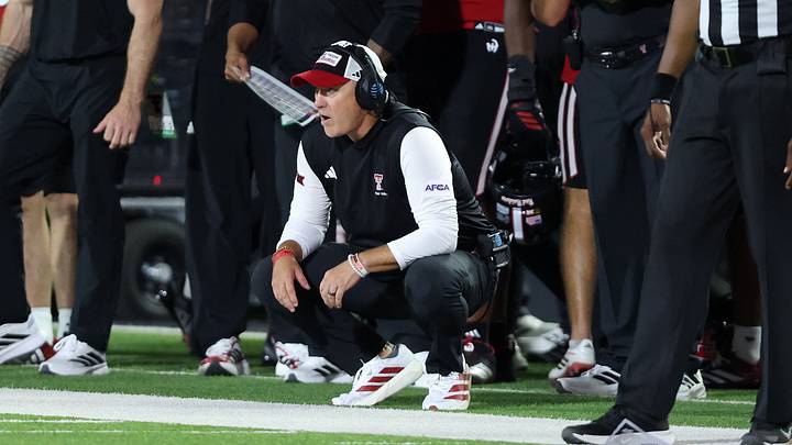 Sep 5, 2026; Lubbock, Texas, USA; Texas Tech Red Raiders head coach Joey McGuire watches on the sidelines in the second half of the game against the Abilene Christian Wildcats at Galaxy Stadium. Mandatory Credit: Michael C. Johnson-Imagn Images Sep 5, 2026; Lubbock, Texas, USA; Texas Tech Red Raiders head coach Joey McGuire watches on the sidelines in the second half of the game against the Abilene Christian Wildcats at Galaxy Stadium. Mandatory Credit: Michael C. Johnson-Imagn Images