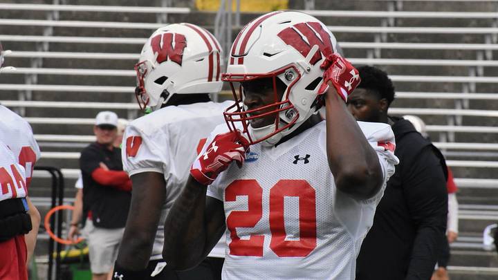 Wisconsin RB Juju Pope. Wisconsin RB Juju Pope.