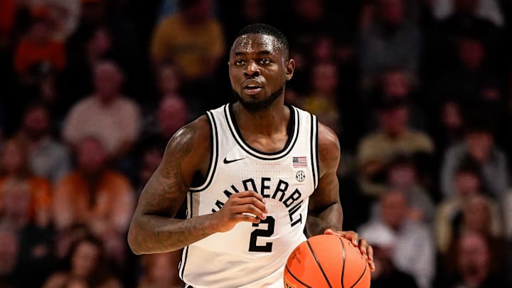 Vanderbilt guard Duke Miles (2) advances the ball up the court against Tennessee during the second half at Memorial Gym in Nashville, Tenn., Saturday, Feb. 21, 2026. Vanderbilt guard Duke Miles (2) advances the ball up the court against Tennessee during the second half at Memorial Gym in Nashville, Tenn., Saturday, Feb. 21, 2026.