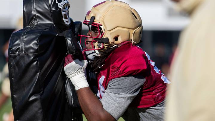 The Florida State Seminoles football team practice for the upcoming season Thursday, April 9, 2026.