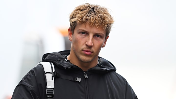 Liam Lawson, Racing Bulls, arrives at the Circuit Zandvoort, Zandvoort, host of the 2025 Formula 1 Dutch Grand Prix.