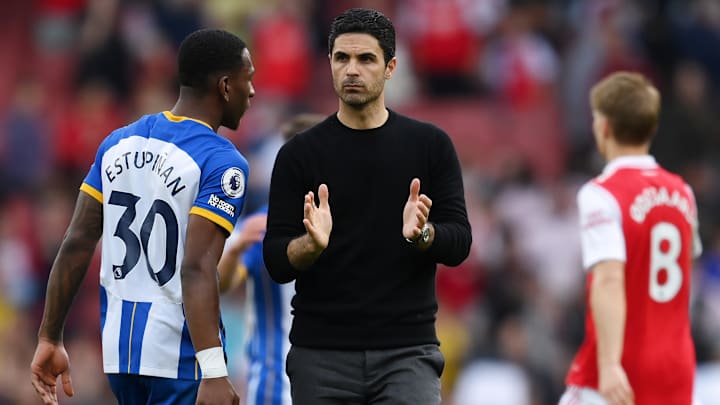 Mikel Arteta's Arsenal take on Brighton on Sunday afternoon