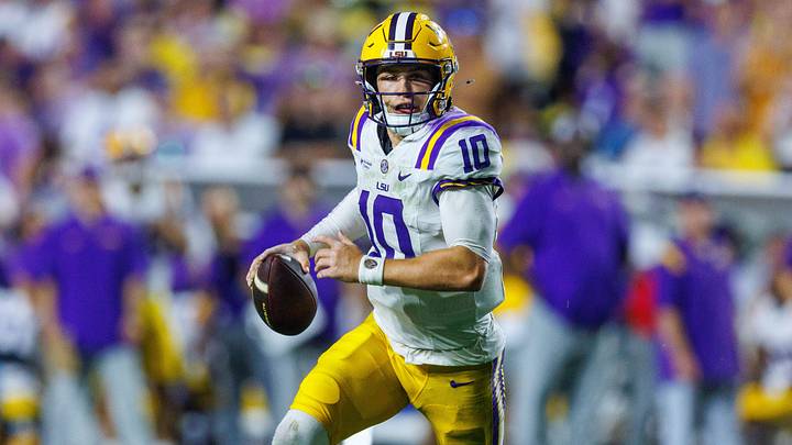 LSU Tigers quarterback Sam Leavitt. Mandatory Credit: Stephen Lew-Imagn Images LSU Tigers quarterback Sam Leavitt. Mandatory Credit: Stephen Lew-Imagn Images