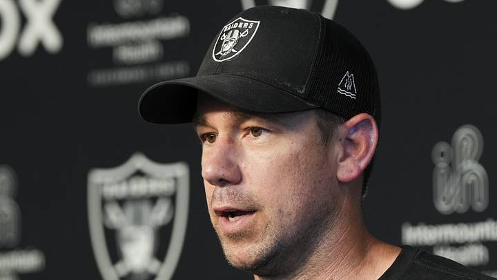 May 20, 2026; Henderson, NV, USA; Las Vegas Raiders head coach Klint Kubiak speaks during a news conference during organized team activities at Intermountain Health Performance Center. Mandatory Credit: Candice Ward-Imagn Images May 20, 2026; Henderson, NV, USA; Las Vegas Raiders head coach Klint Kubiak speaks during a news conference during organized team activities at Intermountain Health Performance Center. Mandatory Credit: Candice Ward-Imagn Images