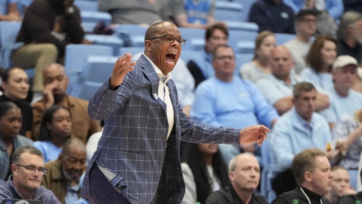 UNC basketball head coach Hubert Davis UNC basketball head coach Hubert Davis