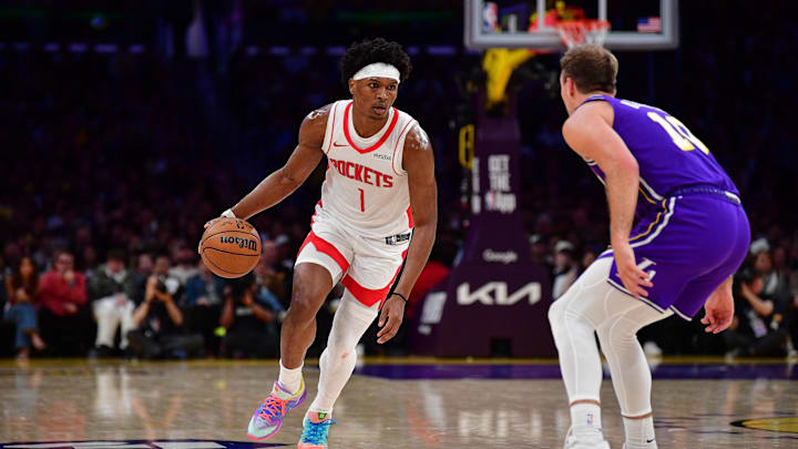 The Houston Rockets and guard Amen Thompson are favored on Friday night. 