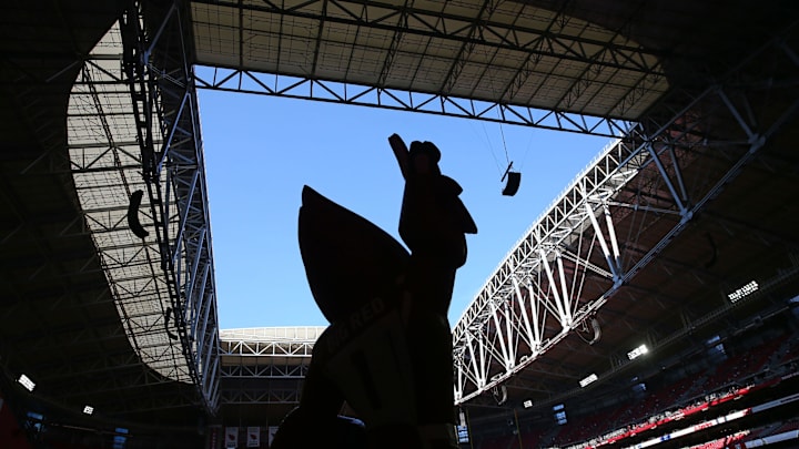 The roof is open as the Arizona Cardinals face the Oakland Raiders during a game Nov. 18 at State Farm Stadium.
Raiders Vs Cardinals 2018 The roof is open as the Arizona Cardinals face the Oakland Raiders during a game Nov. 18 at State Farm Stadium.
Raiders Vs Cardinals 2018
