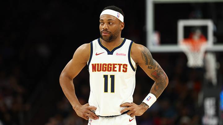 Mar 24, 2026; Phoenix, Arizona, USA; Denver Nuggets guard Bruce Brown (11) against the Phoenix Suns at Mortgage Matchup Center. Mandatory Credit: Mark J. Rebilas-Imagn Images Mar 24, 2026; Phoenix, Arizona, USA; Denver Nuggets guard Bruce Brown (11) against the Phoenix Suns at Mortgage Matchup Center. Mandatory Credit: Mark J. Rebilas-Imagn Images