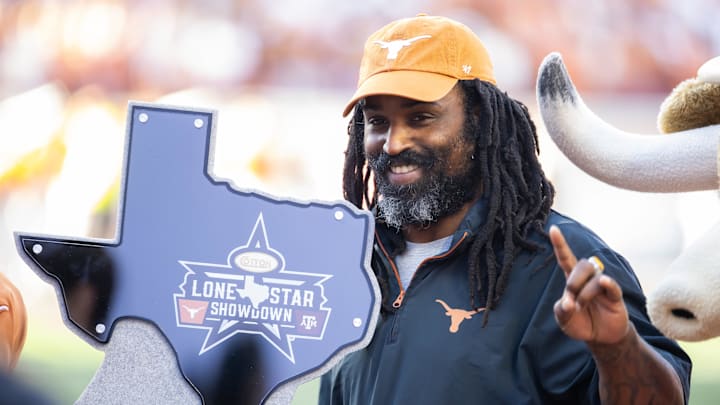 Former Texas Longhorns running back Ricky Williams in attendance of the game against the Clemson Tigers. Former Texas Longhorns running back Ricky Williams in attendance of the game against the Clemson Tigers.