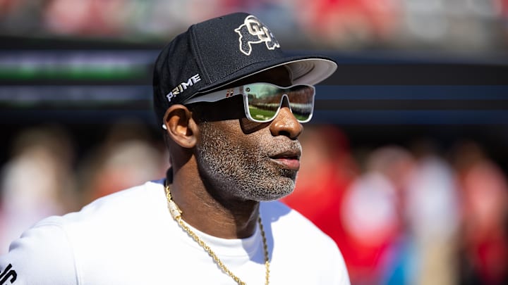 Oct 19, 2024; Tucson, Arizona, USA; Colorado Buffalos head coach Deion Sanders against the Arizona Wildcats at Arizona Stadium. Oct 19, 2024; Tucson, Arizona, USA; Colorado Buffalos head coach Deion Sanders against the Arizona Wildcats at Arizona Stadium.