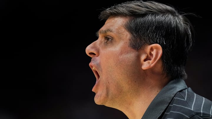 Dec 5, 2025; Cincinnati, Ohio, USA; Cincinnati Bearcats head coach Wes Miller works the sideline against the Xavier Musketeers in the first half at the Cintas Center. Mandatory Credit: Aaron Doster-Imagn Images Dec 5, 2025; Cincinnati, Ohio, USA; Cincinnati Bearcats head coach Wes Miller works the sideline against the Xavier Musketeers in the first half at the Cintas Center. Mandatory Credit: Aaron Doster-Imagn Images