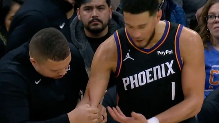 Devin Booker presents evidence that he may have, in fact, been fouled.
