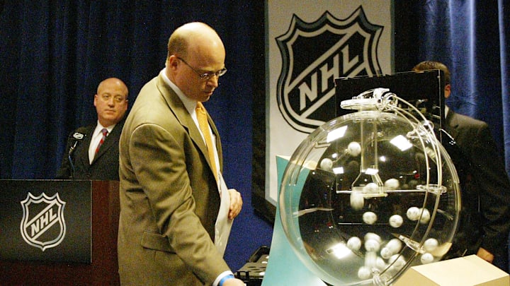 NHL Holds News Conference And Draft Pick Lottery