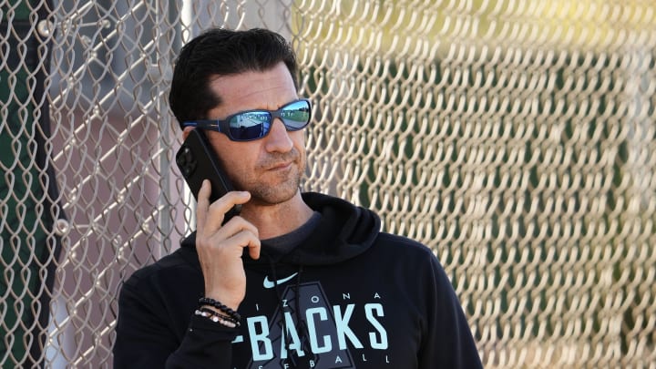 Arizona Diamondbacks general manager Mike Hazen during spring training workouts at Salt River Fields at Talking Stick near Scottsdale on Feb. 20, 2024.