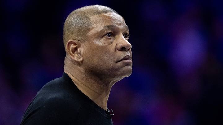 Milwaukee Bucks head coach Doc Rivers looks on during the second quarter against the Philadelphia 76ers at Wells Fargo Center. Milwaukee Bucks head coach Doc Rivers looks on during the second quarter against the Philadelphia 76ers at Wells Fargo Center.
