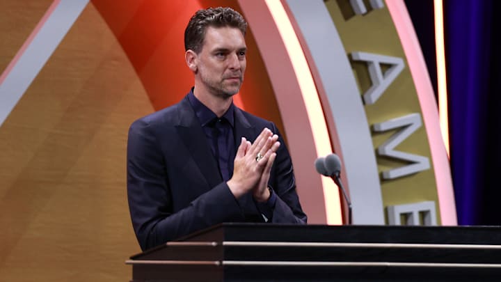 Pau Gasol recordó a Kobe Bryant y su hija Gigi en la ceremonia del Salón de la Fama del Baloncesto 