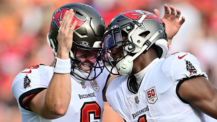 Baker Mayfield and the Tampa Bay Buccaneers were big winners in Week 9 despite being on a bye week. Baker Mayfield and the Tampa Bay Buccaneers were big winners in Week 9 despite being on a bye week.