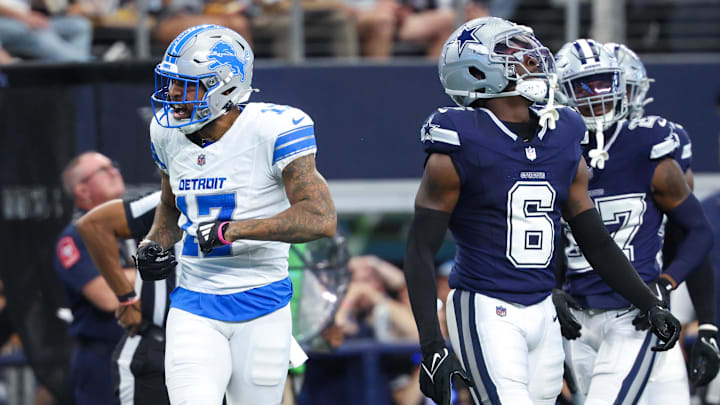 Detroit Lions wide receiver Tim Patrick (17).