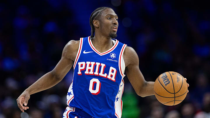 Philadelphia 76ers guard Tyrese Maxey.