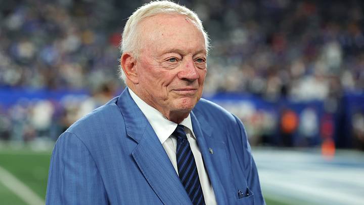 Dallas Cowboys owner Jerry Jones looks on during warmups prior to the game against the New York Giants at MetLife Stadium. Mandatory Credit: Brad Penner-Imagn Images Dallas Cowboys owner Jerry Jones looks on during warmups prior to the game against the New York Giants at MetLife Stadium. Mandatory Credit: Brad Penner-Imagn Images