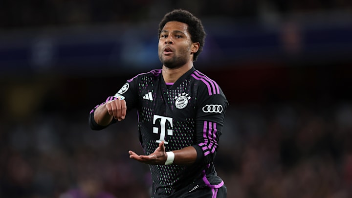 Bayern Munich winger Serge Gnabry ruled out for three weeks due to a hamstring injury.
