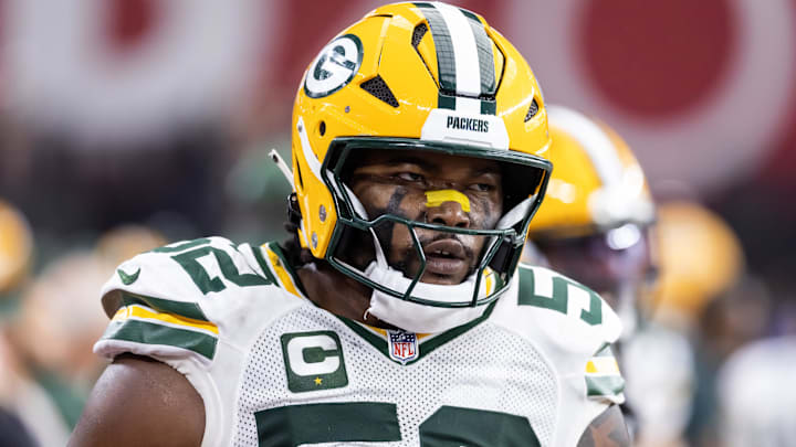 Green Bay Packers defensive lineman Rashan Gary against the Arizona Cardinals at State Farm Stadium. Green Bay Packers defensive lineman Rashan Gary against the Arizona Cardinals at State Farm Stadium.