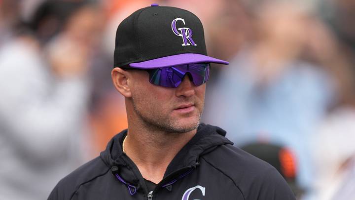 Rockies manager Warren Schaeffer (4) before the game against the Giants. Credit: Darren Yamashita-Imagn Rockies manager Warren Schaeffer (4) before the game against the Giants. Credit: Darren Yamashita-Imagn