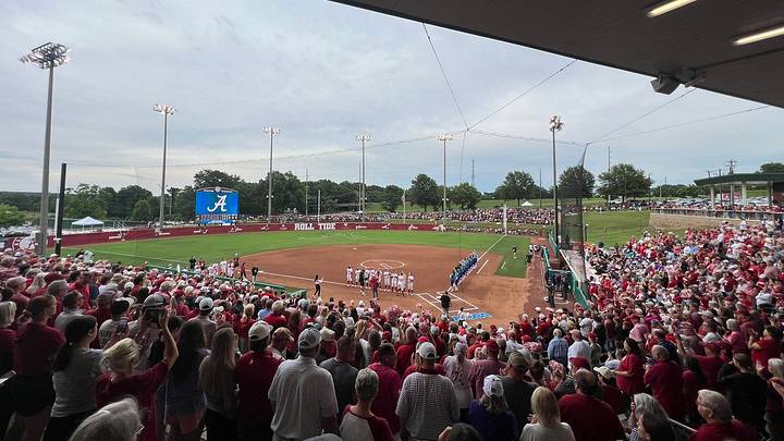 Rhoads Stadium prior to first pitch between Alabama and LSU Rhoads Stadium prior to first pitch between Alabama and LSU