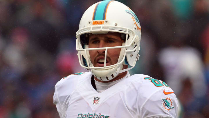 Brian Hartline during a game against the Buffalo Bills at Ralph Wilson Stadium in 2013.