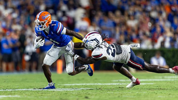 Wide receiver Vernell Brown III scored his first collegiate touchdown on Saturday. Wide receiver Vernell Brown III scored his first collegiate touchdown on Saturday.