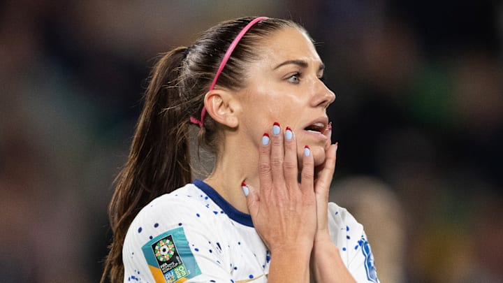 Das favorisierte US-Team um Alex Morgan blieb bei dieser WM weit hinter den Erwartungen zurück Das favorisierte US-Team um Alex Morgan blieb bei dieser WM weit hinter den Erwartungen zurück