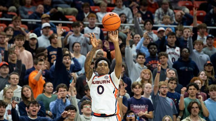 Auburn Tigers guard Tahaad Pettiford (0) takes a jump shot as Auburn Tigers take on Wofford Terriers at Neville Arena in Auburn, Ala. on Tuesday, Nov. 11, 2025. Auburn Tigers defeated Wofford Terriers 93-62. Auburn Tigers guard Tahaad Pettiford (0) takes a jump shot as Auburn Tigers take on Wofford Terriers at Neville Arena in Auburn, Ala. on Tuesday, Nov. 11, 2025. Auburn Tigers defeated Wofford Terriers 93-62.