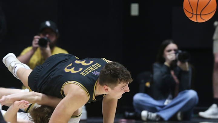 Northwestern Wildcats forward Luke Hunger