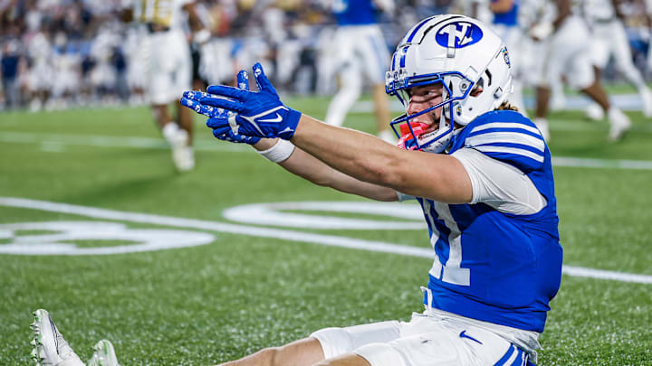 BYU wide receiver Parker Kingston against Georgia Tech in the Pop-Tarts Bowl BYU wide receiver Parker Kingston against Georgia Tech in the Pop-Tarts Bowl