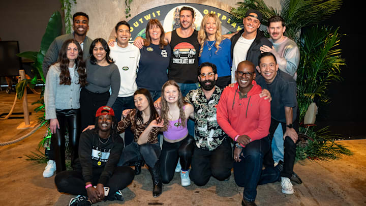 The CBS Original Series SURVIVOR celebrates its 48th season with a marketing activation and panel discussion in New York City on February 23, 2025. Pictured (L-R): Top Row: Bianca Roses, Kyle Fraser, Kamilla Karthigesu, Kevin Leung, Chrissy Sarnowsky, David Kinne, Stephanie Berger, Joseph Hunter, and Thomas Krottinger. Bottom Row: Star Toomey, Mary Zheng, Eva Erickson, Shauhin Davari, Justin Pioppi, Cedrek McFadden, and Mitch Guerra. Photo: Michael Parmelee/CBS ©2025 CBS Broadcasting, Inc. All