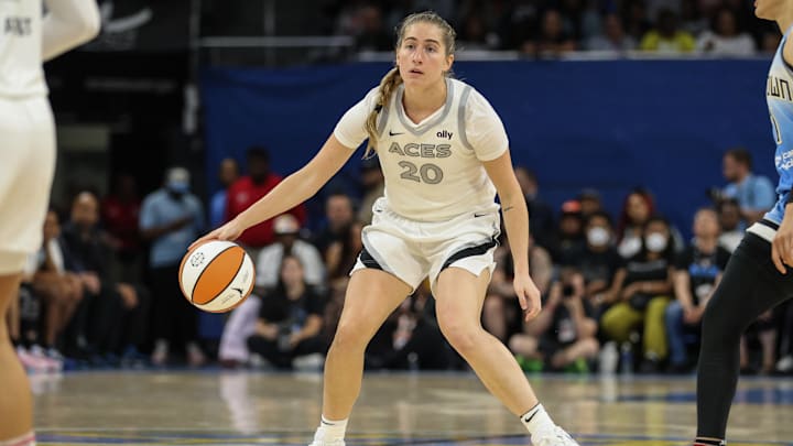 Kate Martin in action during the game between the Chicago Sky and Las Vegas Aces on Thursday June 27, 2024. Kate Martin in action during the game between the Chicago Sky and Las Vegas Aces on Thursday June 27, 2024.