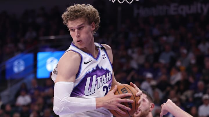 Oct 22, 2025; Salt Lake City, Utah, USA; Utah Jazz forward Lauri Markkanen (23) rebounds against the Los Angeles Clippers during the second half at Delta Center. Mandatory Credit: Rob Gray-Imagn Images Oct 22, 2025; Salt Lake City, Utah, USA; Utah Jazz forward Lauri Markkanen (23) rebounds against the Los Angeles Clippers during the second half at Delta Center. Mandatory Credit: Rob Gray-Imagn Images