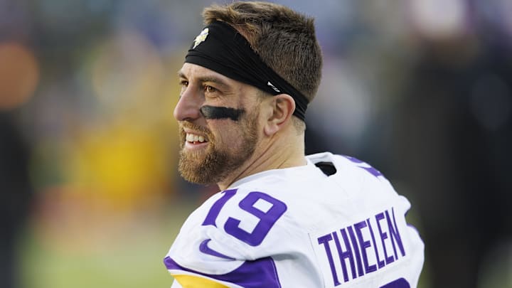 Adam Thielen broke into the NFL with the Vikings. 