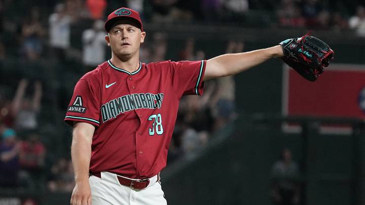 Aug 5, 2026; Phoenix, Arizona, USA; Arizona Diamondbacks pitcher Paul Sewald (38) reacts after defeating the San Diego Padres at Chase Field. Mandatory Credit: Rick Scuteri-Imagn Images Aug 5, 2026; Phoenix, Arizona, USA; Arizona Diamondbacks pitcher Paul Sewald (38) reacts after defeating the San Diego Padres at Chase Field. Mandatory Credit: Rick Scuteri-Imagn Images