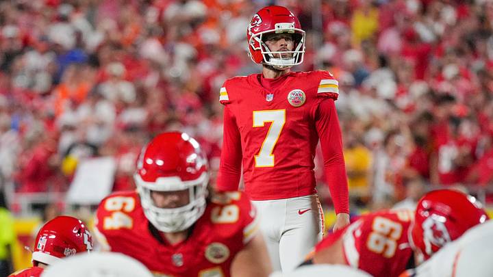 Sep 14, 2026; Kansas City, Missouri, USA; Kansas City Chiefs place kicker Harrison Butker (7) prepares to kick the point after touchdown against the Denver Broncos during the game at GEHA Field at Arrowhead Stadium. Mandatory Credit: Denny Medley-Imagn Images Sep 14, 2026; Kansas City, Missouri, USA; Kansas City Chiefs place kicker Harrison Butker (7) prepares to kick the point after touchdown against the Denver Broncos during the game at GEHA Field at Arrowhead Stadium. Mandatory Credit: Denny Medley-Imagn Images