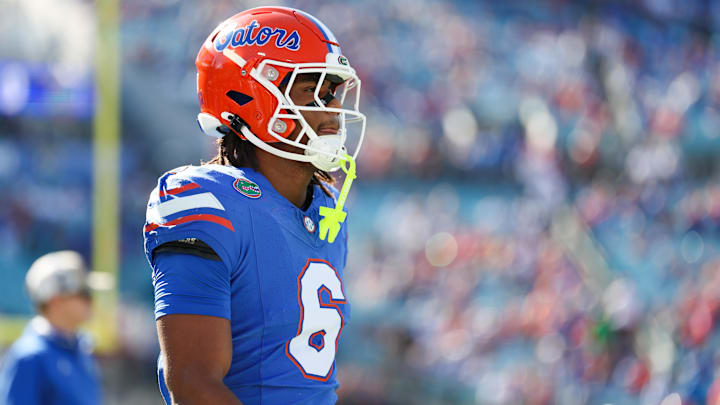 Nov 1, 2025; Jacksonville, Florida, USA; Florida Gators wide receiver Dallas Wilson (6) Nov 1, 2025; Jacksonville, Florida, USA; Florida Gators wide receiver Dallas Wilson (6)