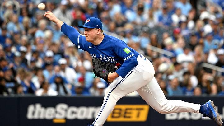 Toronto Blue Jays relief pitcher Louis Varland.