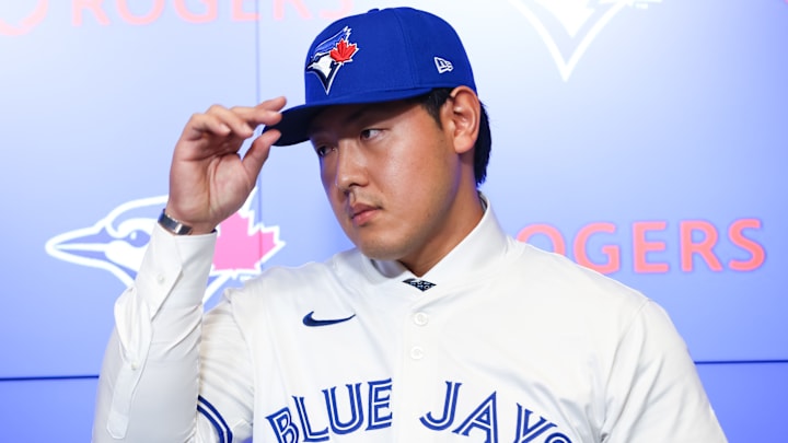Toronto Blue Jays infielder Kazuma Okamoto.