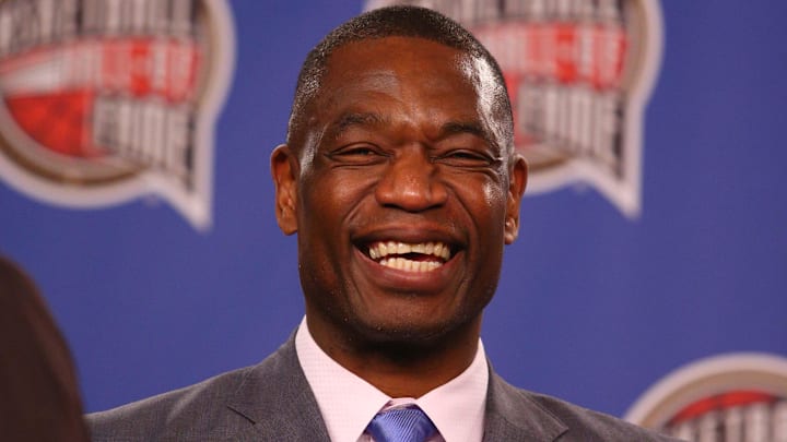 Feb 14, 2015; New York, NY, USA; Dikembe Mutombo during the NBA Hall of Fame at Madison Square Garden. Mandatory Credit: Brad Penner-Imagn Images